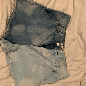PacSun multi-shade denim shorts